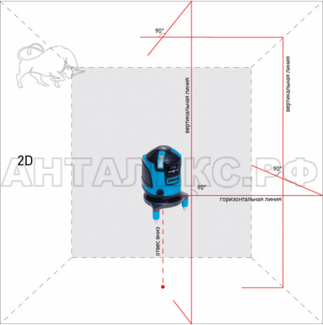 Построитель лазер пл. X-Line Dome 2 D