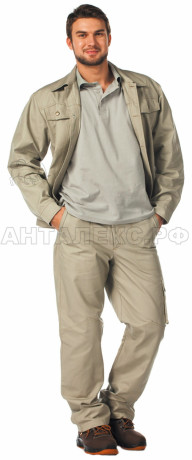 Костюм ТЕХАС-АНТАЛЕКС бежевый курткабрюки 48-503-4
