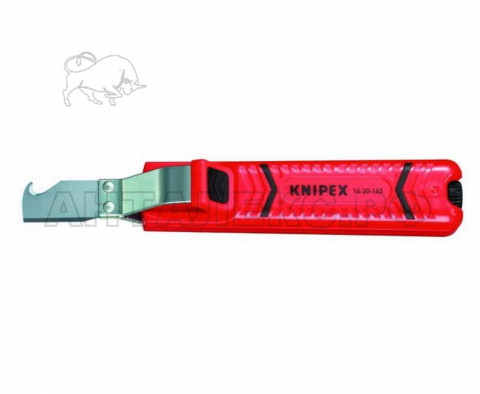 Нож для снятия изоляции Knipex KN-1620165SB с фиксированным лезвием (диам.кабеля 8,0-28,0 мм)