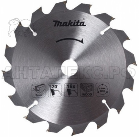 TCT диск Makita 165х20 16зуб  дерево