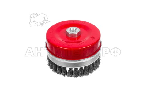 Щетка-крацовка Hobbi "чашка" для УШМ, усиленная  125мм