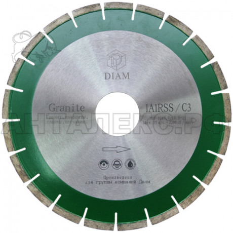 Сегментный алмазный круг Diam  1А1RSSC3 500*40* гранит