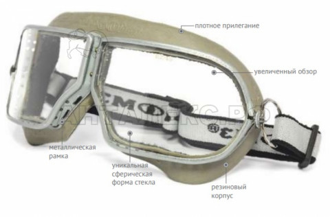 Очки защитные закрытые с прямой вентиляцией ЗП1 "Патриот