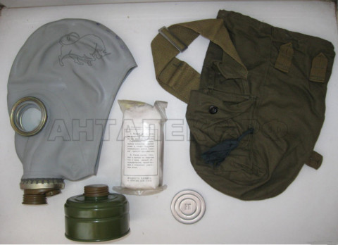 Комплект: Противогаз ГП-5 (сумка, маска, коробок с защитной пленкой, фильтр) (с хранением)