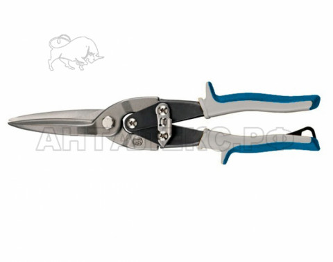 Ножницы по металлу ручка-2пвх. 280мм, прямой рез,удлиненные лезвия(Hardax)