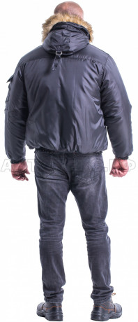 Куртка ут. Аляска ,цвет:черный УКОРОЧЕННАЯ р.52-54/170-176
