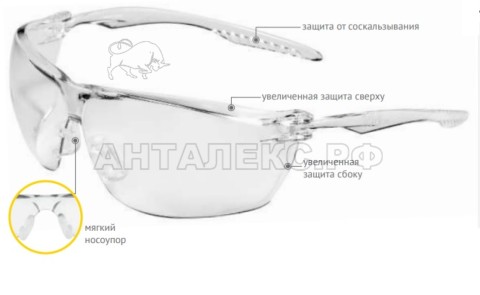 Очки защитные открытые О88 SURGUT super (2C-1.2PC)