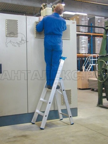 Стремянка 4ст , сталь/алюминий, 85см