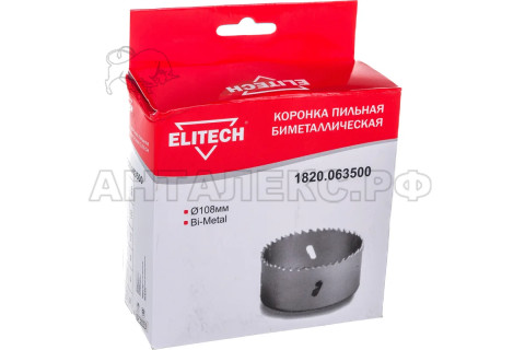 Цифенбор Elitech 1820.063500 , Bi-Metal, ?108мм.