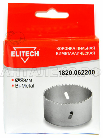 Цифенбор Elitech 1820.062200 , Bi-Metal, ?68мм.