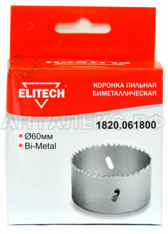 Цифенбор Elitech 1820.061800 , Bi-Metal, ?60мм.