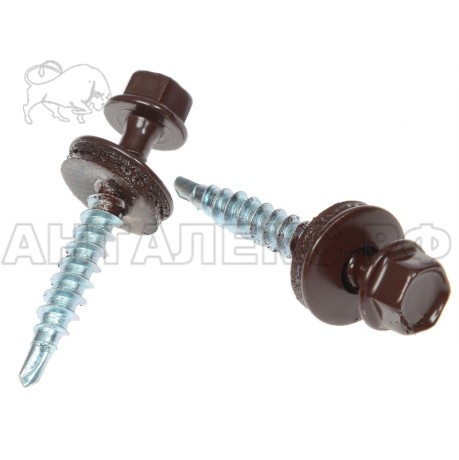 Саморезы кров.оцинк КР с ZP 8017 (коричнеый)-4,8х70