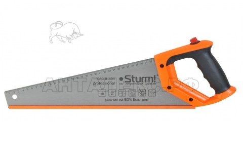 Ножовка по дереву Sturm! с КАРАНДАШОМ, 400мм, 11-12 зуб/1", КАЛЕНЫЙ 3D ЗУБ, pat