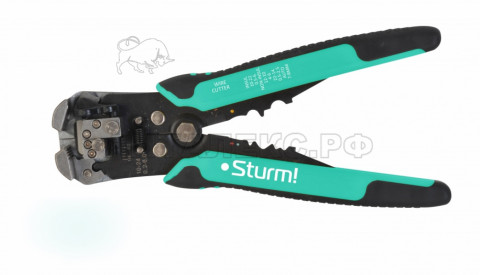 Щипцы(стриппер) Sturm! для зачистки электропроводов + кримпер и кусачки, 210мм,