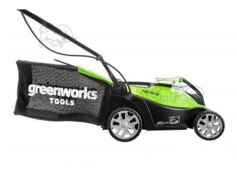 Газонокосилка Greenworks ,35см (в комл. аккумуляторая батарея 2А*ч и зарядное устройство) 40В