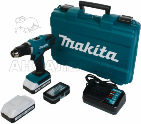 Аккумуляторная дрель-шуруповерт Makita DF457DWE X8  Li-Ion 18В  1.5 А*ч 2акб