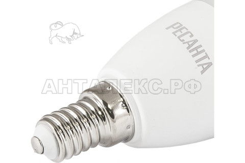 Лампа Ресанта, светодиодная LL-R-C37-7W-230-3K-E14 (свеча, 7Вт, тепл., Е14)
