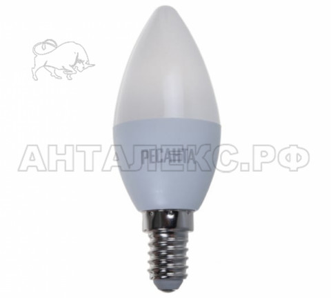 Лампа Ресанта, светодиодная LL-R-C37-5W-230-4K-E14 (свеча, 5Вт, нейтр., Е14)