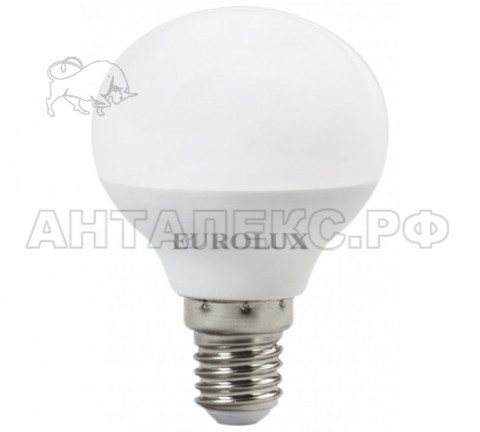 Лампа Eurolux, светодиодная LL-E-G45-7W-230-2,7K-E14 (шар, 7Вт, тепл., Е14)