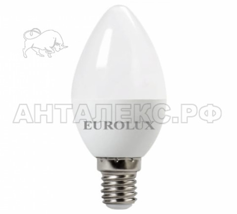 Лампа Eurolux, светодиодная LL-E-C37-7W-230-4K-E14 (свеча, 7Вт, нейтр., Е14)