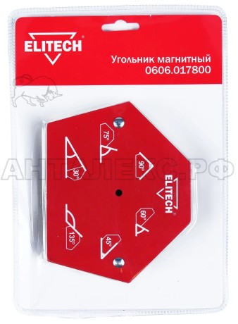 Уголок магнитный ELITECH 0606.017800, угол удержания 30,45,60,75,90,135 градусов до 35 кг