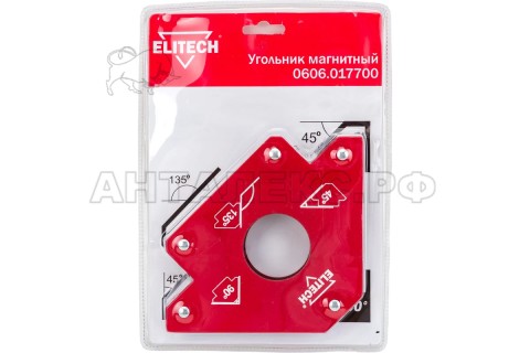 Уголок магнитный ELITECH 0606.017700, угол удержания 45,90,135 градусов до 35 кг