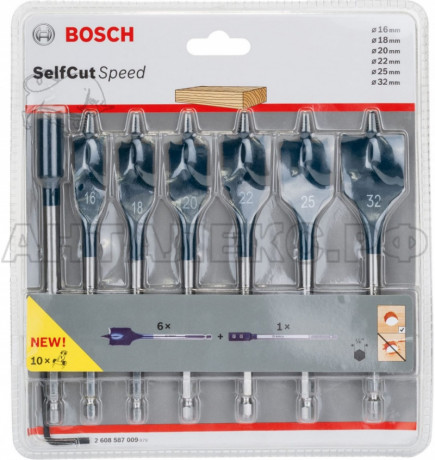 Набор перьевых сверл Bosch SelfCut Speed 7 шт