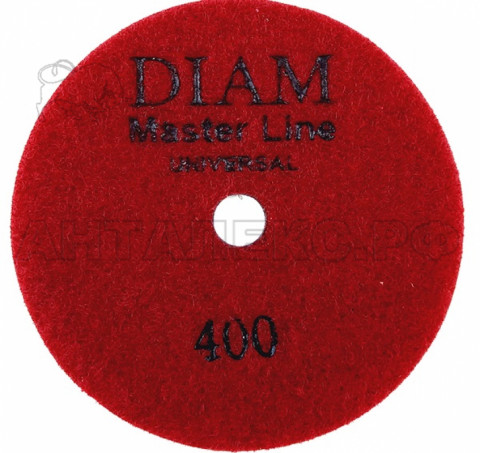 Алмазный гибкий шлифовальный круг DIAM Master Line Universal АГШК 100*2,5 №400 (сухая/мокрая)