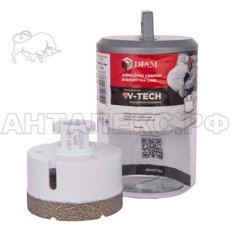 Сверло алмазное DIAM 68x35xМ14 Extra Line V-TECH (вакуум. спекание) керам, керамогран, гранит,мрамор