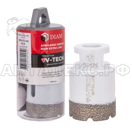Сверло алмазное DIAM 40x35xМ14 Extra Line V-TECH (вакуум. спекание) керам, керамогран, гранит,мрамор