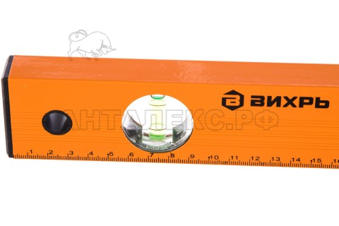 Уровень алюминиевый Вихрь 600 мм, фрезерованный, 3 глазка 73/11/4/2
