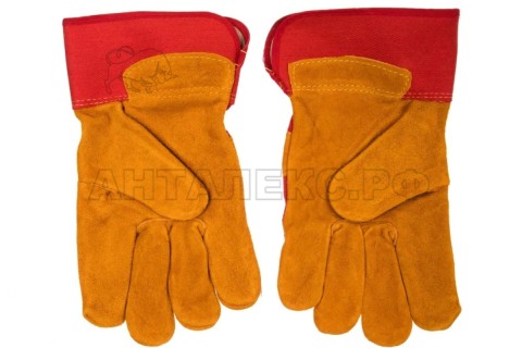 ШТРИХКОД Перчатки 2Hands (Siberia) 0112-11-ru, р-р 10,5, спилок КРС/смесовая ткань