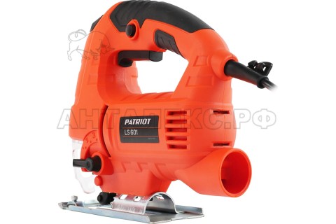 Лобзик PATRIOT LS 601, мощность 690 Вт, макс толщина дерева 65мм, 4 поз. маятниковый ход