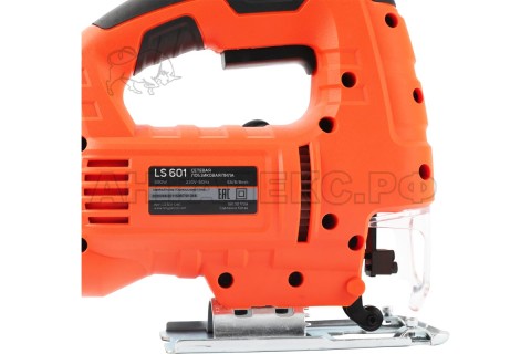 Лобзик PATRIOT LS 601, мощность 690 Вт, макс толщина дерева 65мм, 4 поз. маятниковый ход
