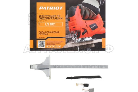 Лобзик PATRIOT LS 601, мощность 690 Вт, макс толщина дерева 65мм, 4 поз. маятниковый ход