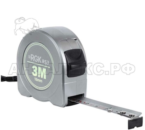 Рулетка RGK RS3 нержавеющая сталь, 3м