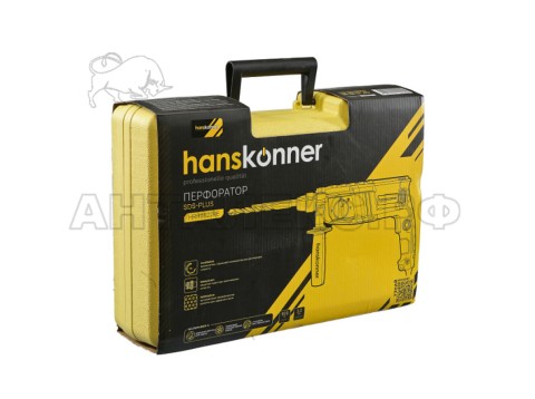 Перфоратор Hanskonner HRH0822RE, SDS+,600 Вт,3 реж,2.2 Дж,0-5500 уд/м,0-1700 об/м,4м рез.кабель,кейс