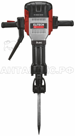 Отбойный молоток Elitech DH 2065E HEX28 AVC,2000Вт,65Дж,1000ум,29кг,кор,пл.пуск,антивибр рукоятка и