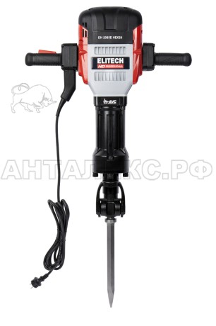 Отбойный молоток Elitech DH 2065E HEX28 AVC,2000Вт,65Дж,1000ум,29кг,кор,пл.пуск,антивибр рукоятка и