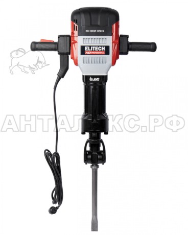 Отбойный молоток Elitech DH 2065E HEX28 AVC,2000Вт,65Дж,1000ум,29кг,кор,пл.пуск,антивибр рукоятка и