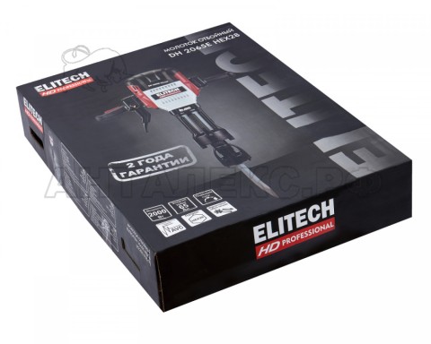 Отбойный молоток Elitech DH 2065E HEX28 AVC,2000Вт,65Дж,1000ум,29кг,кор,пл.пуск,антивибр рукоятка и