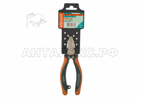 Плоскогубцы Sturm!, 160 мм, PROF серия, ДВУХКОМПОНЕНТНЫЕ РУКОЯТКИ