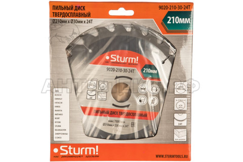 Пильный диск Sturm! размер 210x30x24 зубов