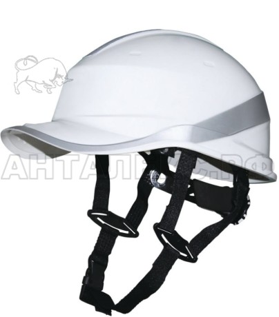 Каска защитная Diamond V UP белая c СОП (в форме бейсболки), застежка Rotor