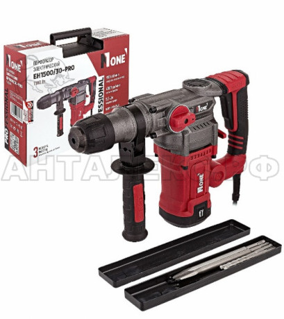 Перфоратор NUMBER ONE EH1400/28-2 (1400Вт,4-х режим,рег.обор, 4,5Дж, набор, SDS+, кейс)