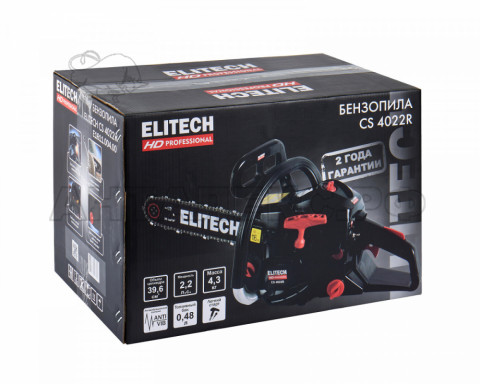 Бензопила цепная ELITECH CS 4022R (E1611.004.00) , код 204812