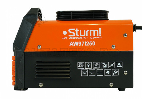 Сварочный инвертор Sturm! AW97I250, 250А, ПВ 60%, 170-250В, HotStart/AntiStick/ArcForce
