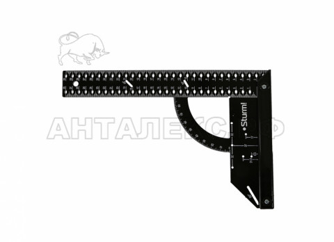 Угольник универсальный Sturm!, разметочный, со стоппером, 200x300мм,