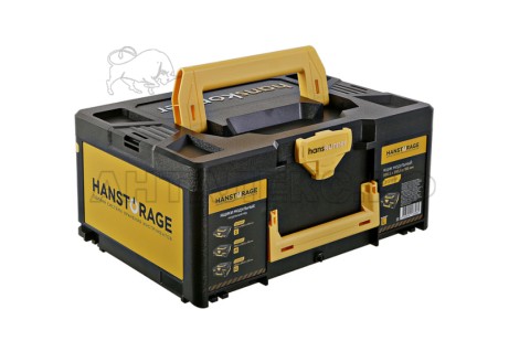 Ящик модульный Hanskonner HS185P ,размер L, единая система хранения HANSTORAGE,395.5x295.5x185мм