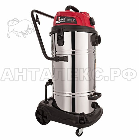 Пылесос строительный NUMBER ONE VC3000/80-2HP (80л,3000Вт,3м шланг,2 двигателя,встр. розетка)